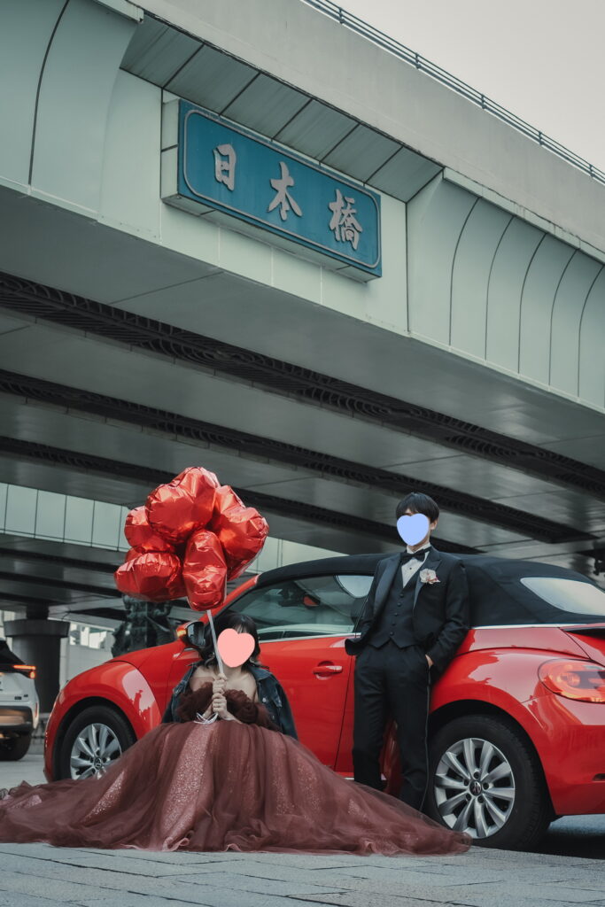 フォトウェディング 日本橋 オープンカー バルーン フォトウェディング ラヴィファクトリー ハツコエンドウ A by Hatsuko Endo Luna cocoa