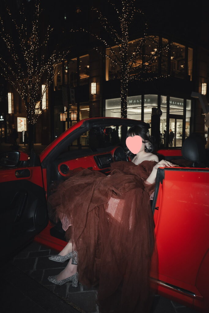 フォトウェディング 丸の内 東京駅 イルミネーション ラヴィファクトリー ハツコエンドウ オープンカー A by Hatsuko Endo Luna