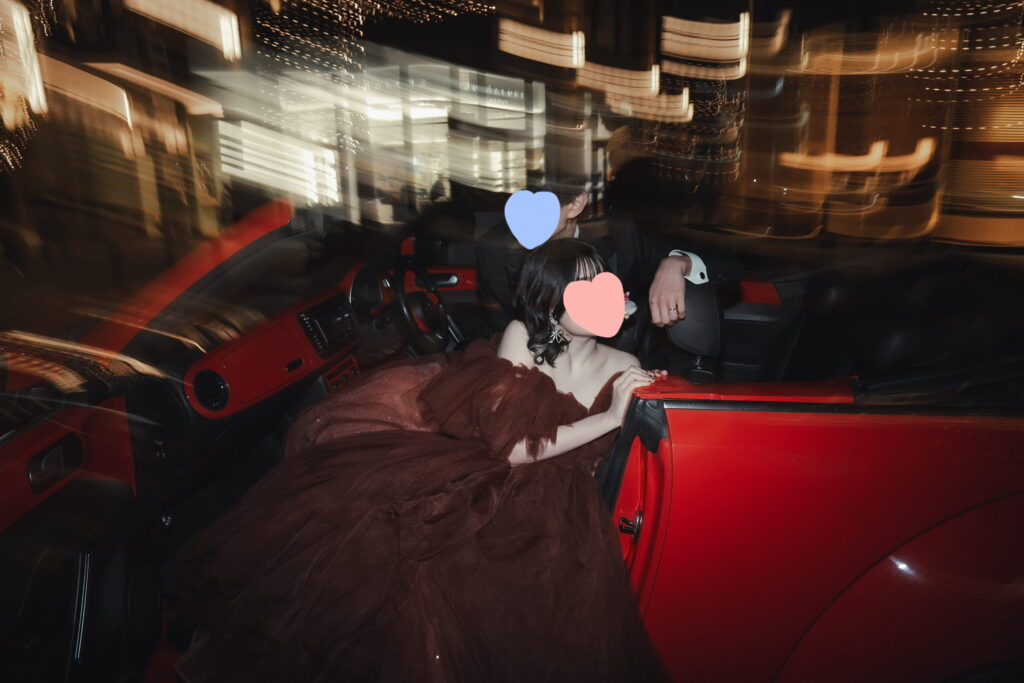 フォトウェディング 丸の内 東京駅 イルミネーション ラヴィファクトリー ハツコエンドウ オープンカー A by Hatsuko Endo Luna