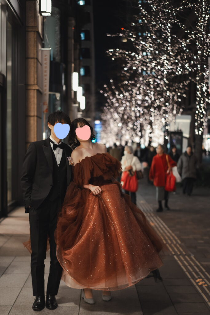 フォトウェディング 丸の内 東京駅 イルミネーション ラヴィファクトリー ハツコエンドウ A by Hatsuko Endo Luna