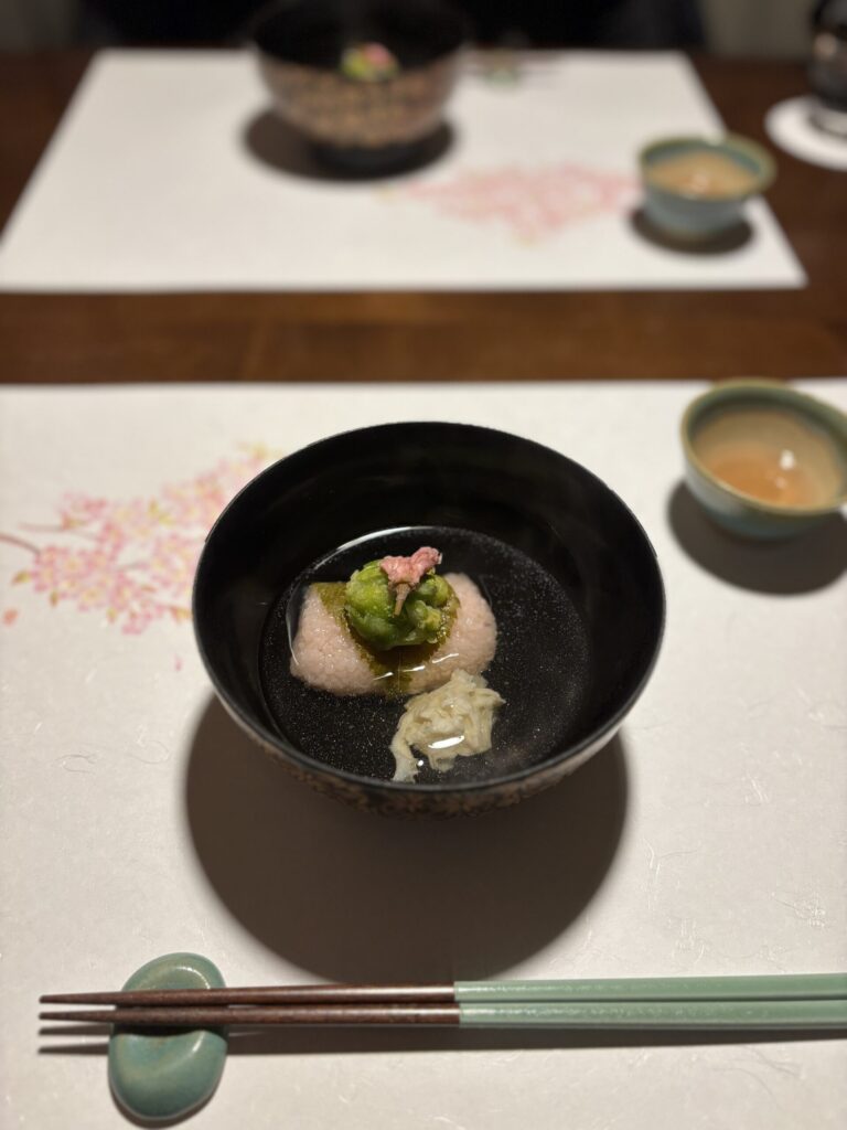 界鬼怒川 夕食 特別会席 煮物 桜餅