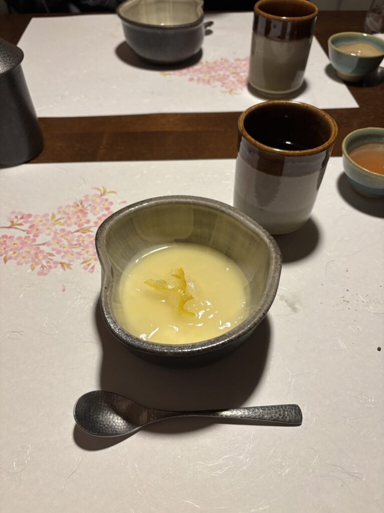 界鬼怒川 夕食 特別会席 デザート 豆乳羹