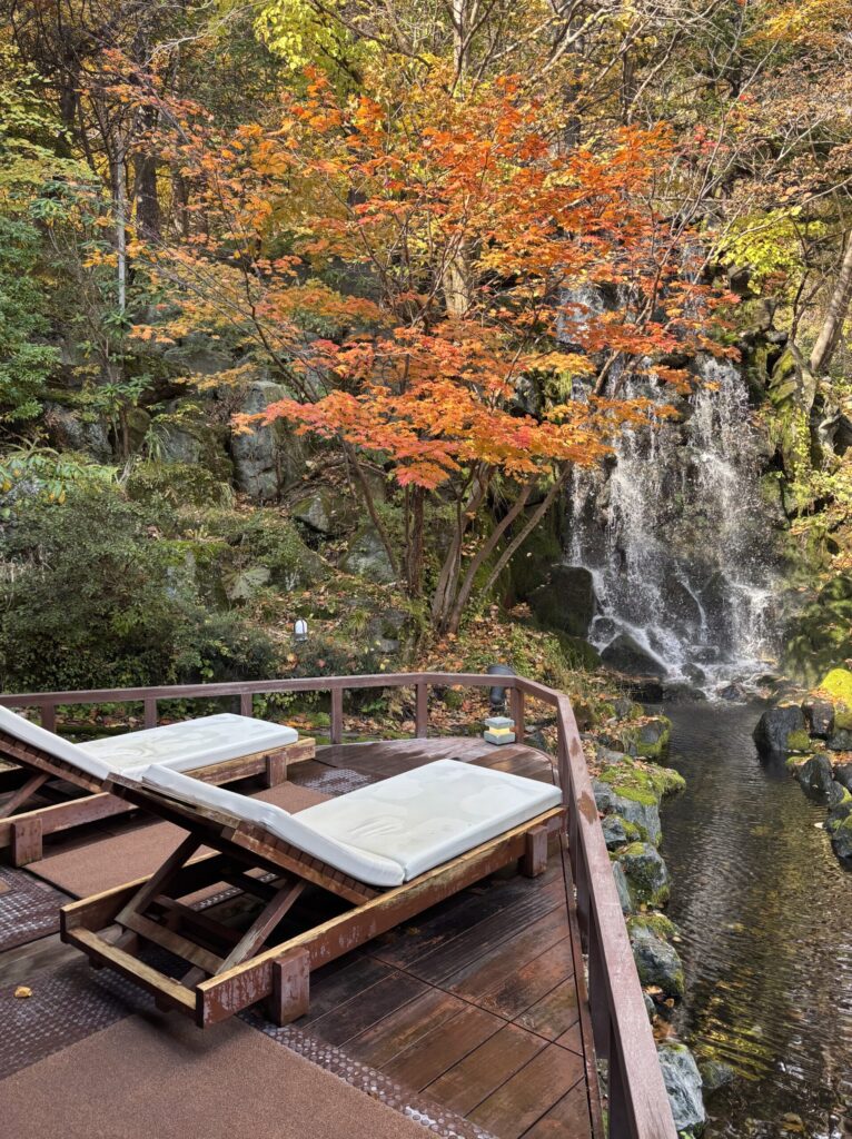 登別グランドホテル　大浴場　鬼サウナ　鬼灯の湯　温泉　外気浴