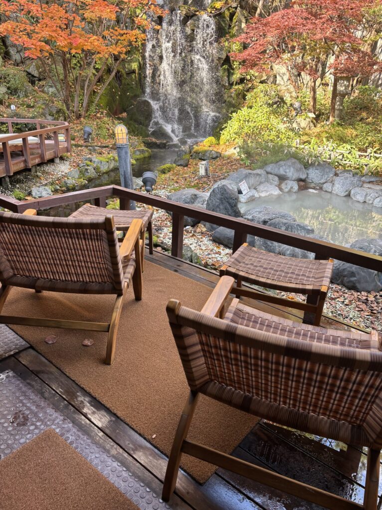 登別グランドホテル　大浴場　鬼サウナ　鬼灯の湯　温泉　外気浴